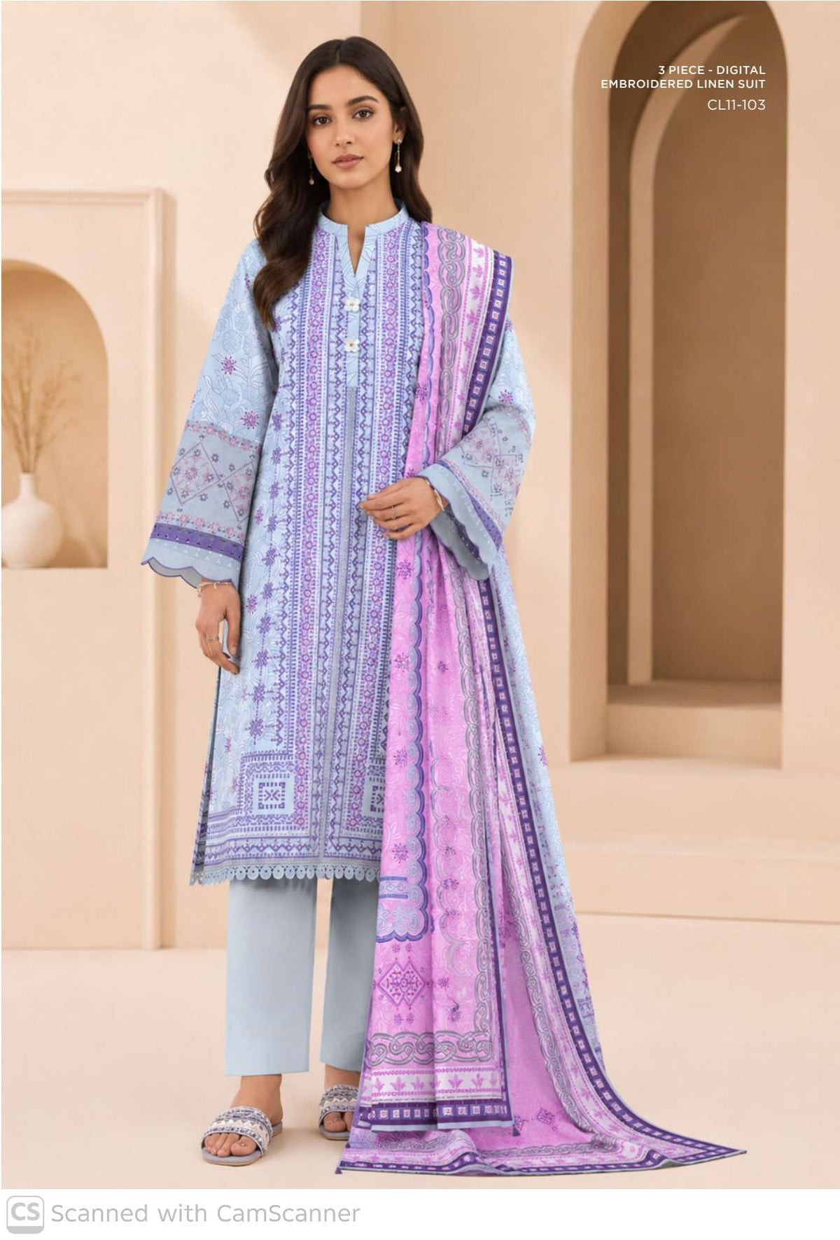 Sapphire Linen Suit Design 7 – Winter 2026 Unstitched