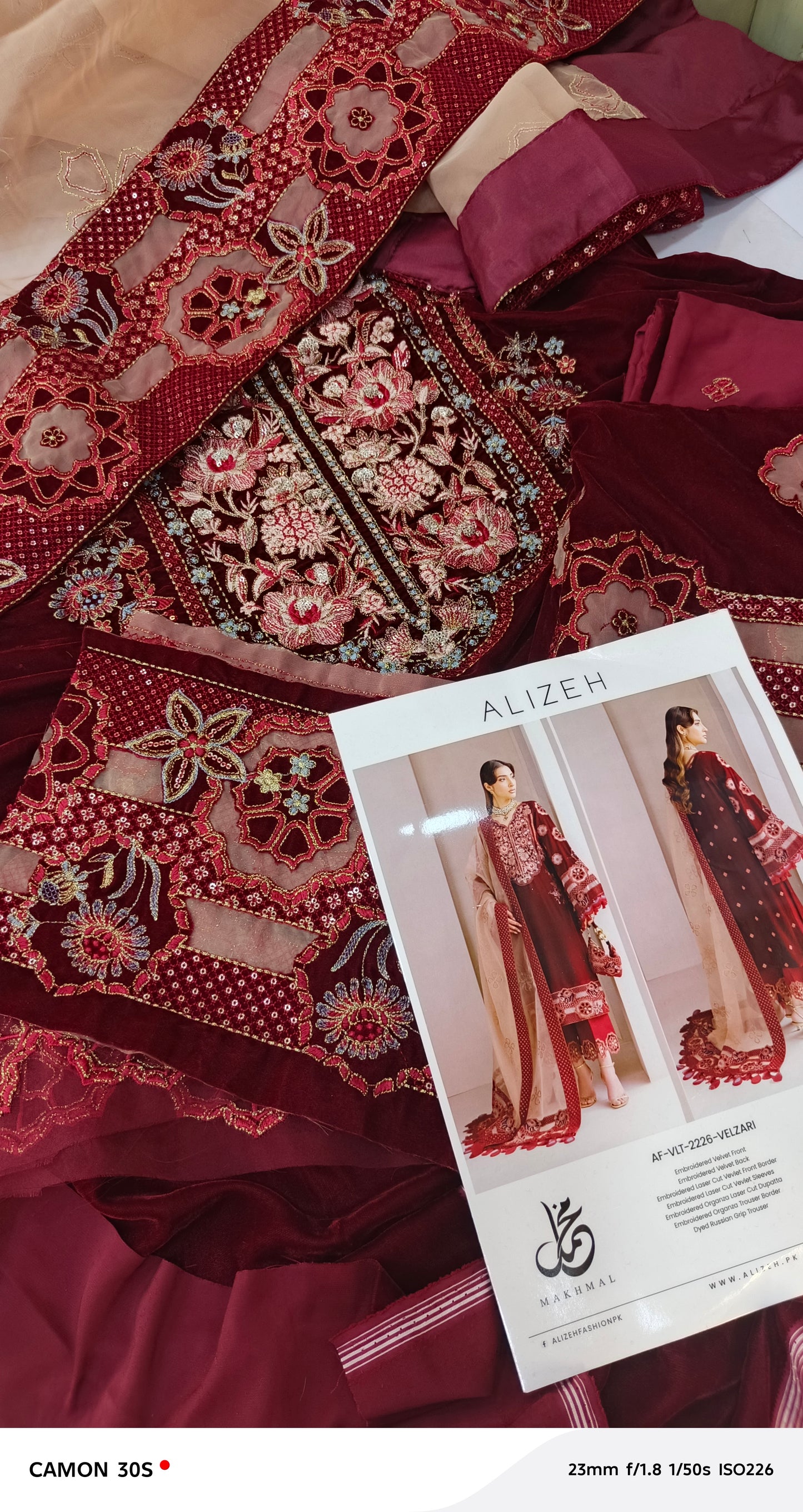 Alizeh By Baroque Velvet Fresh Suit