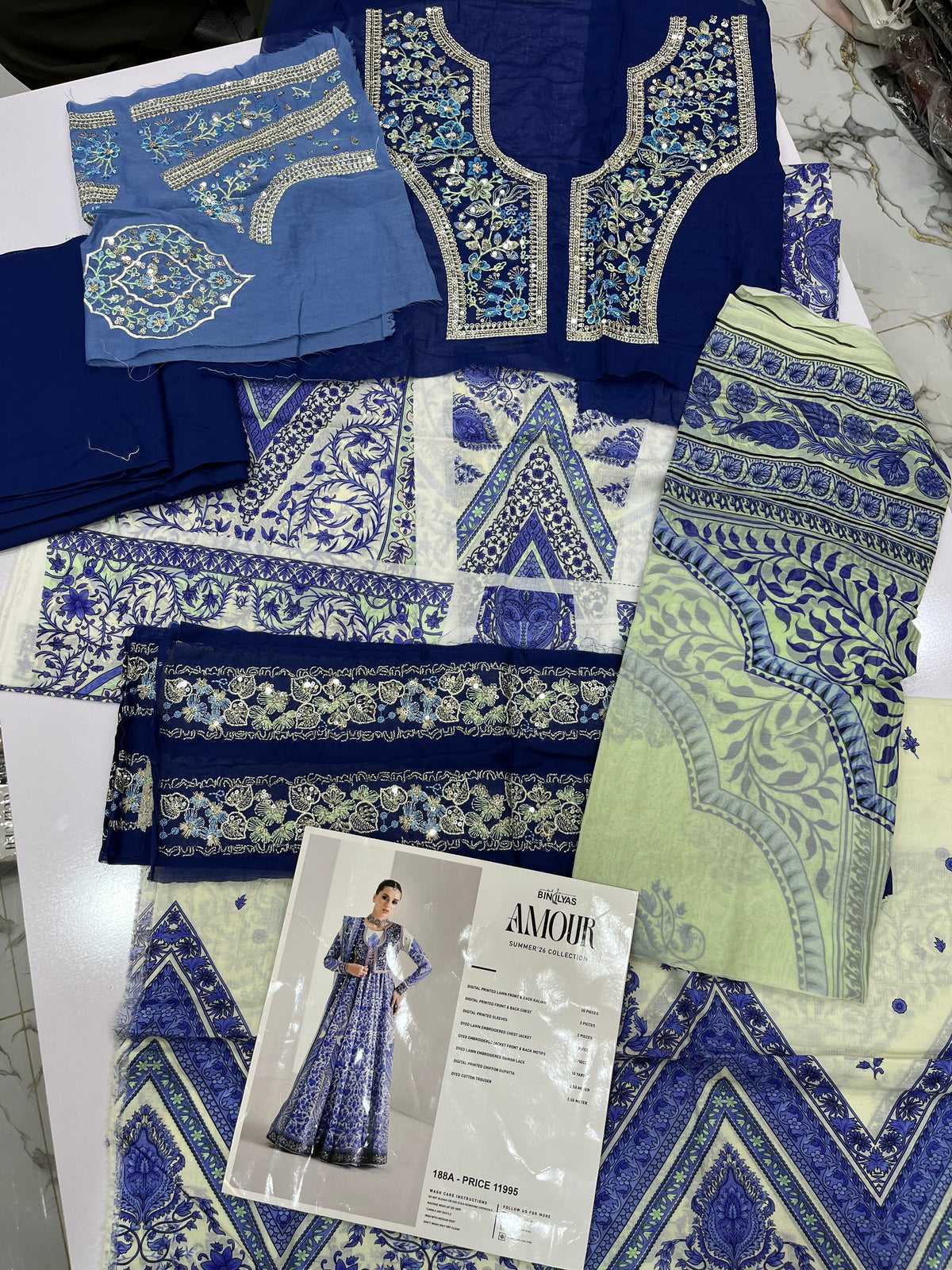Bin ilyas Lawn Amour 188A Fresh Suit