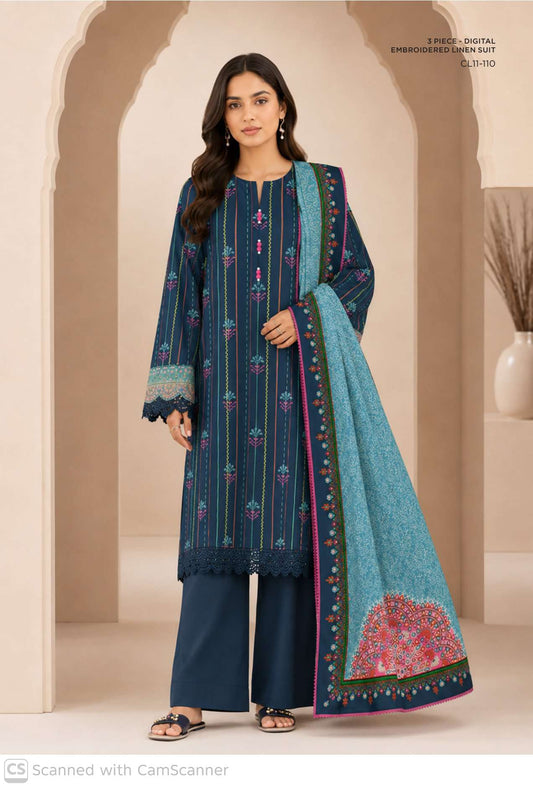 Sapphire Linen Suit Design 15 – Winter 2026 Unstitched