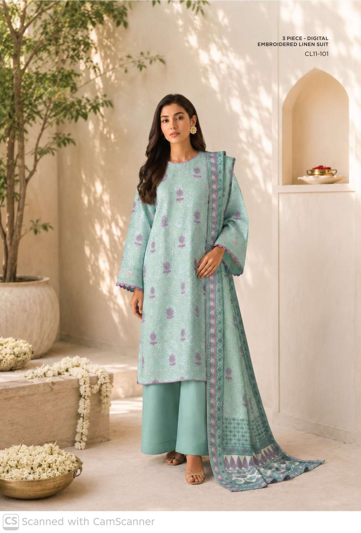 Sapphire Linen Suit Design 4 – Winter 2026 Unstitched
