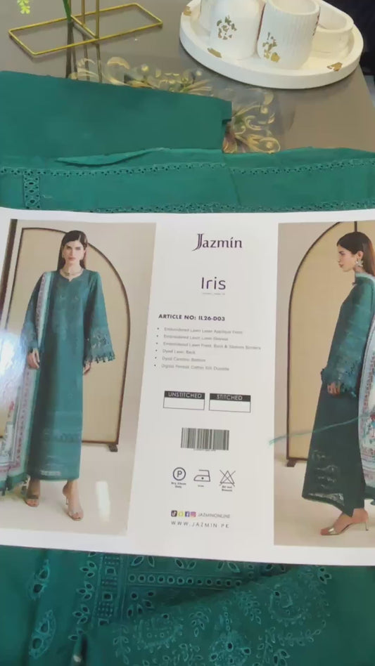 Jazmin Luxury Lawn Iris D03