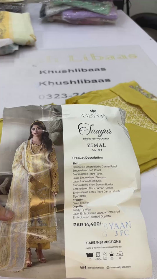 AABYAAN By Qalamkar Luxury Lawn