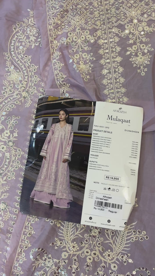 Afrozeh Lawn Chickankari Mulalaqat