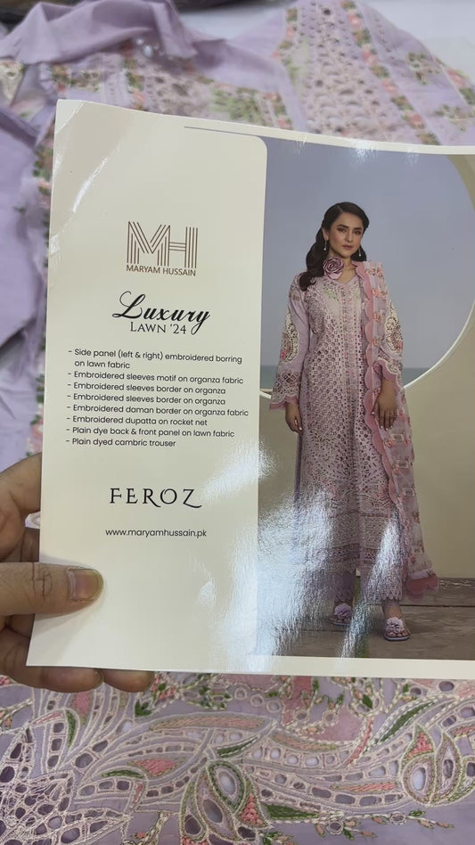 Maryam Hussain Luxury Lawn Fresh