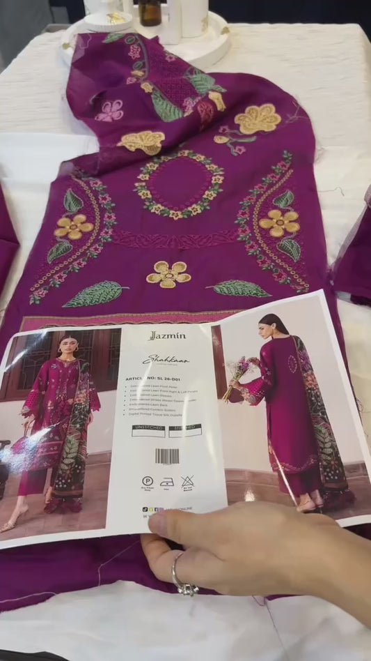 JAZMIN LUXURY LAWN SHAHKAR