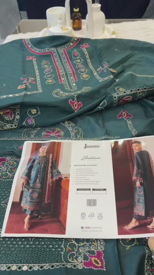 JAZMIN LUXURY LAWN SHAHKAAR