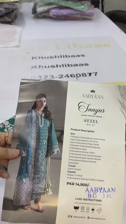AABYAAN By Qalamkar Luxury Lawn
