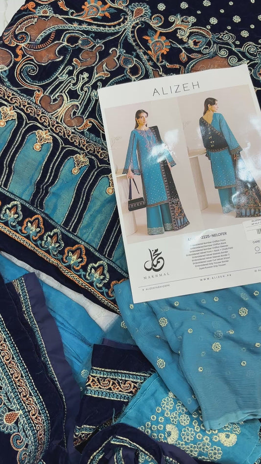 Alizeh By Baroque Velvet Fresh Suit